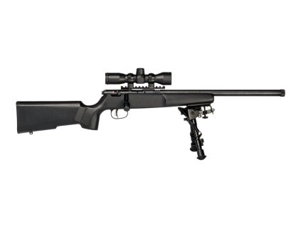 720208 malorazka jednoranna savage arms model rascal target raze 22lr set s optikou cerna