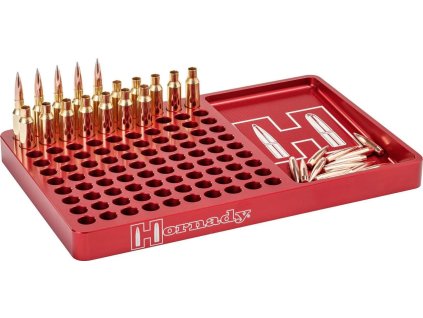 721015 stojan hornady aluminium reloading block pro nabojnice a naboje z bloku duralu