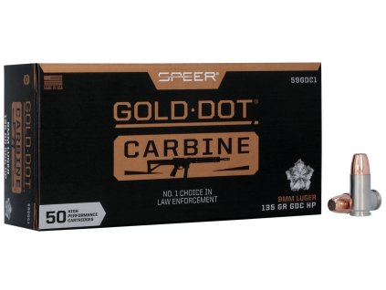 722332 naboj kulovy speer gold dot carbine 9mm luger 135gr 8 75g hollow point