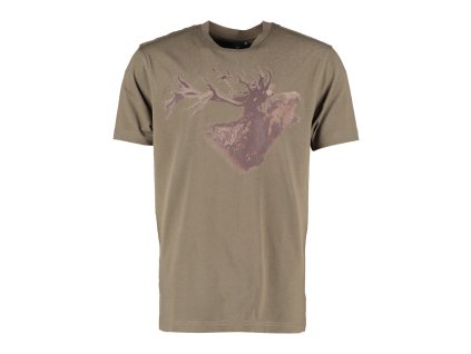 TRACHTEN pánské tričko s potiskem jelena (Velikost XXL)