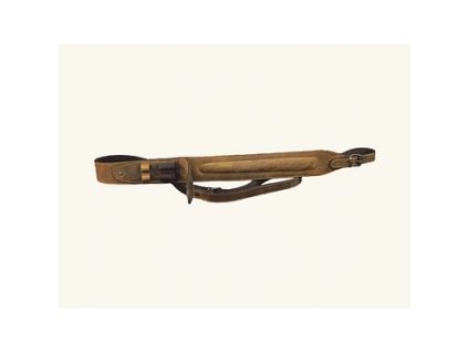 751162 remen na zbran artipel kozeny delka 103cm polstrovany zasobnik na dva kul naboje