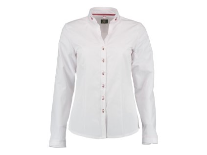 Trachten dámská košile bílá s červenou výšivkou (Velikost 36)