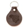 Kožená klíčenka s různými motivy (Motiv LP02/A - orel, Barevná varianta hnědá)