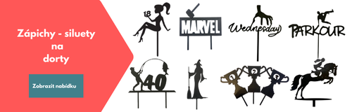 Siluety a zápichy na dort