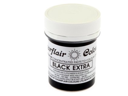 SUGARFLAIR EXTRA GELOVÁ BARVA ČERNÁ