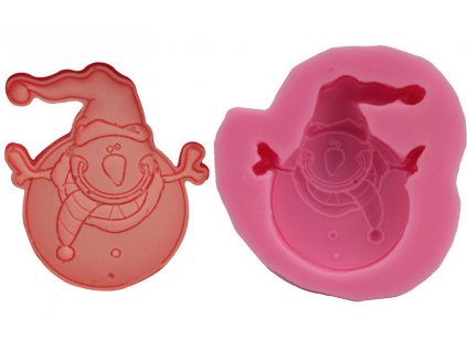 Lovely 3D Snowman Silicone Molds for Fondant Sugar Jello Jelly Ice Soap Cake Non Stick Decorating