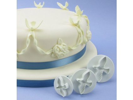 1Set 3PCS Fly font b Dove b font Plunger font b Cutter b font Mold Cake