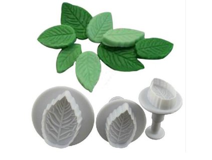 Hot 3 font b Pcs b font Cake Rose Leaf font b Plunger b font Fondant