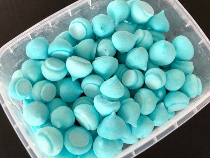 SNĚHOVÉ PUSINKY MERINGHE MODRÉ 100 g