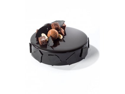 dark chocolate glaze cake big image light