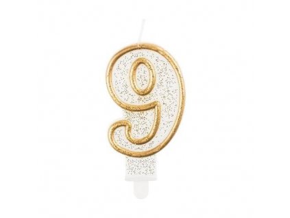 0005895 svicka narozeninova cislice 9 zlata