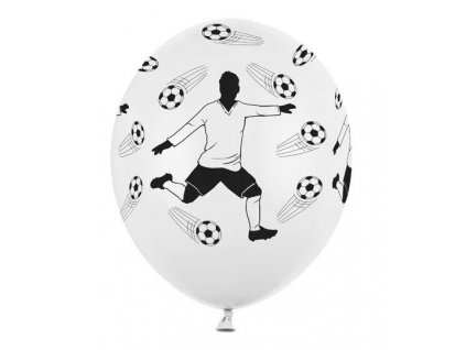 0022267 balonky s potiskem fotbalista s mici 30 cm 50 ks