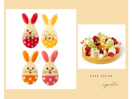 ČOKOLÁDOVÁ DEKORACE ZAJÍČCI 10 ks