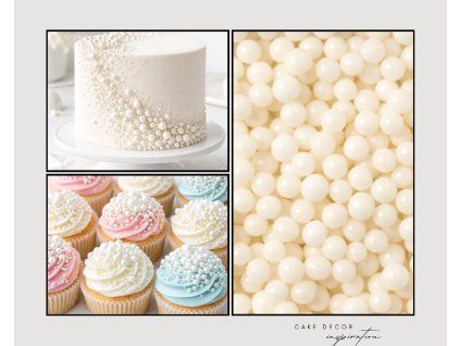BÍLÉ CUKROVÉ PERLY VELKÉ