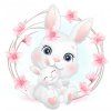 cute little bunny mother baby 102385 387