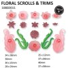 JEM 108SD011 Floral Scrolls Trims Set of 8 Web