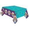 0016721 papirovy party ubrus halloween day of the dead tyrkys 120 x 180 cm