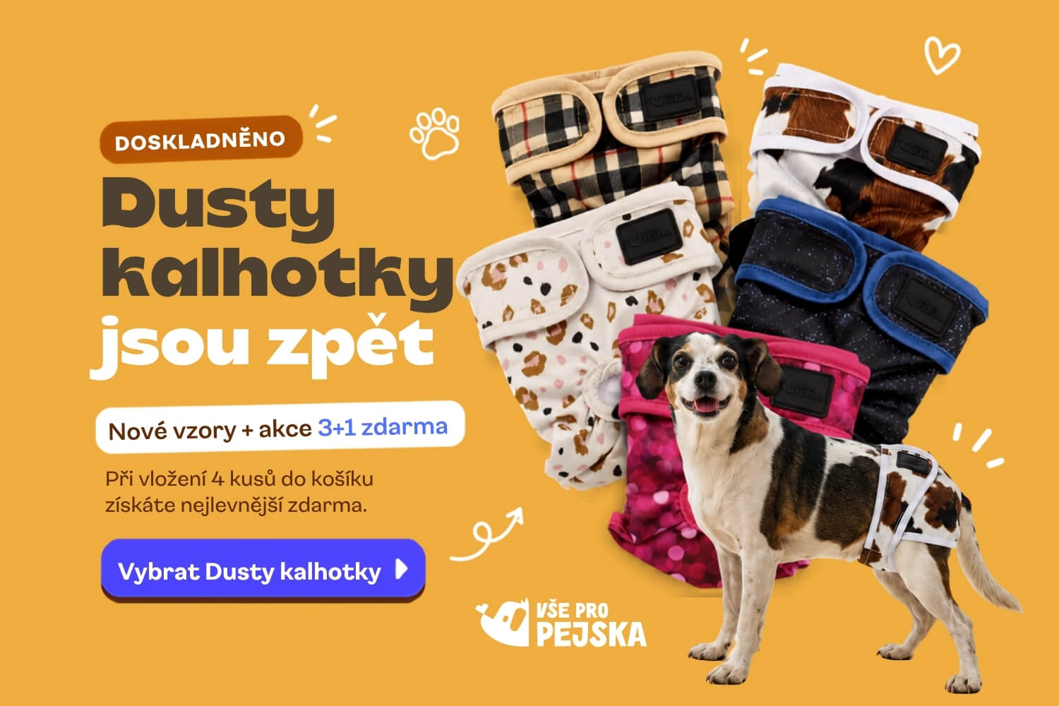 Kalhotky dusty pro psy - vsepropejska.cz