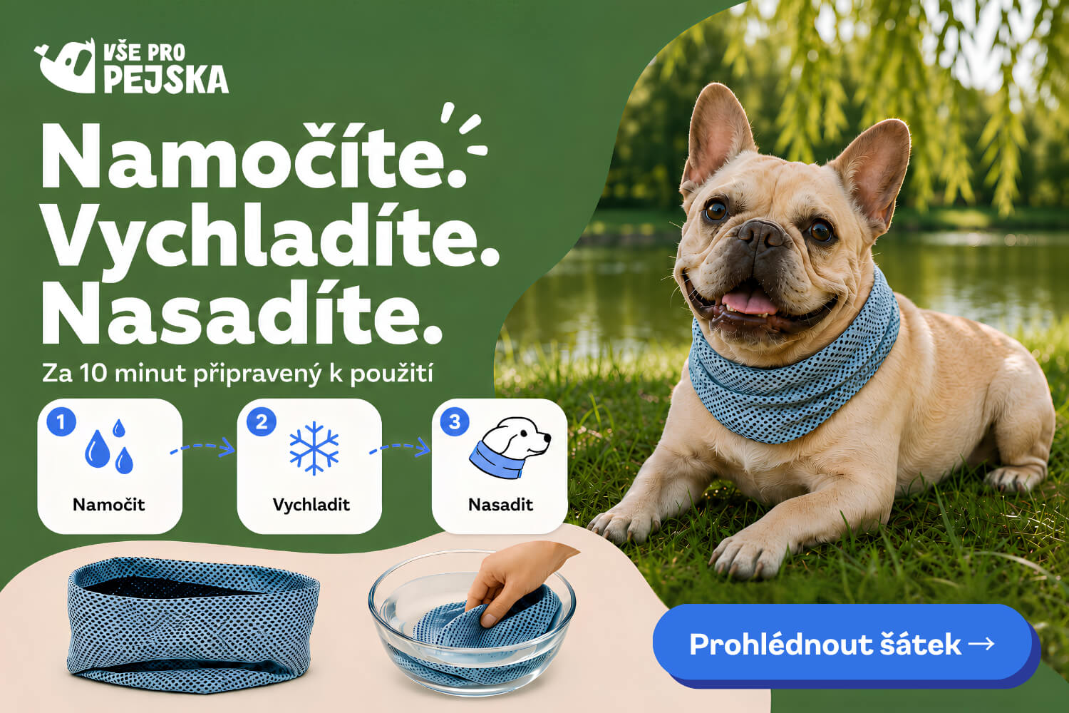 Chladící šátek pro psa - vsepropejska.cz
