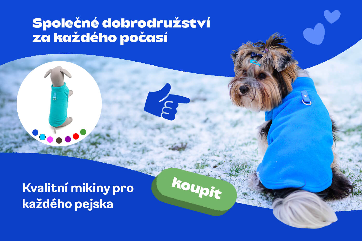Fleecová mikina pro psy - vsepropejska.cz