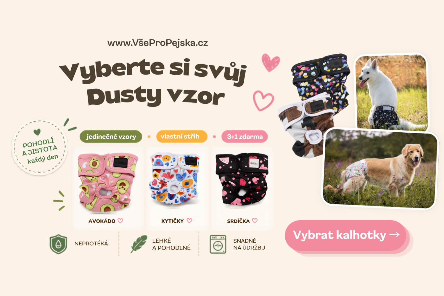 Hárací kalhotky dusty - vsepropejska.cz
