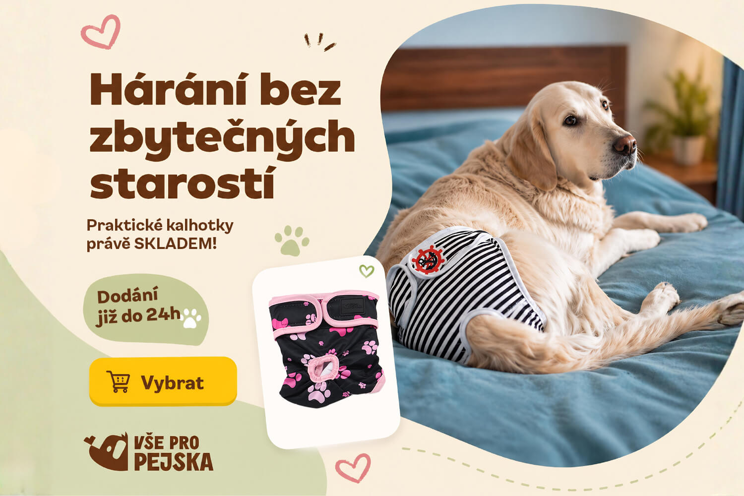 Kalhotky pro psy - vsepropejska.cz
