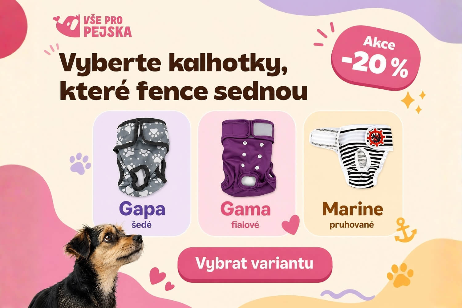 Hárací kalhotky pro psy - vsepropejska.cz