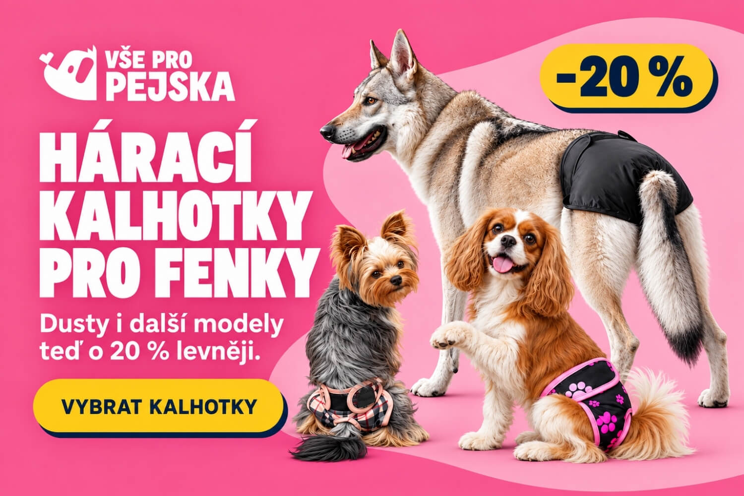 Hárací kalhotky pro psy - vsepropejska.cz