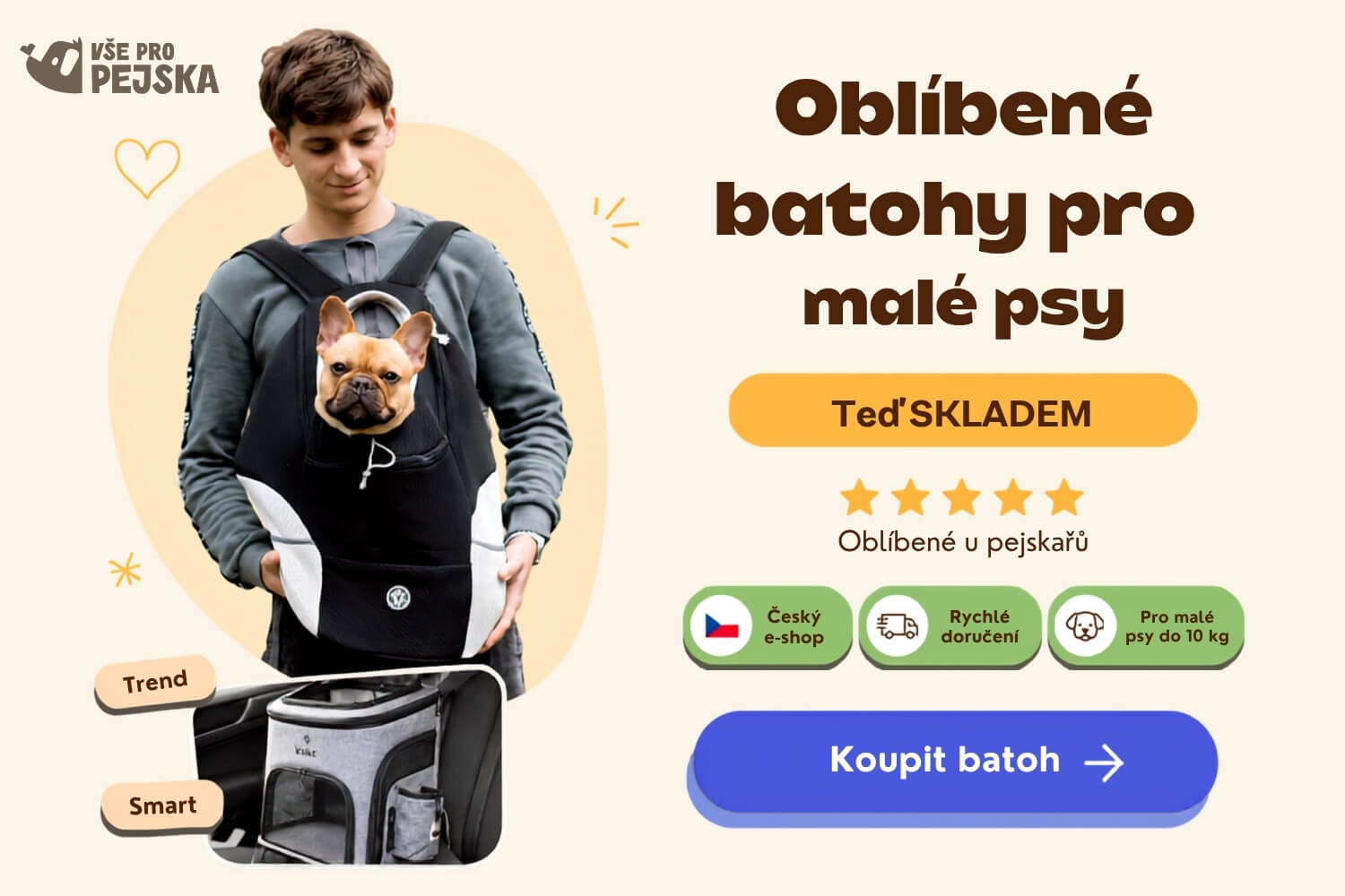 Batohy pro psa - vsepropejska.cz