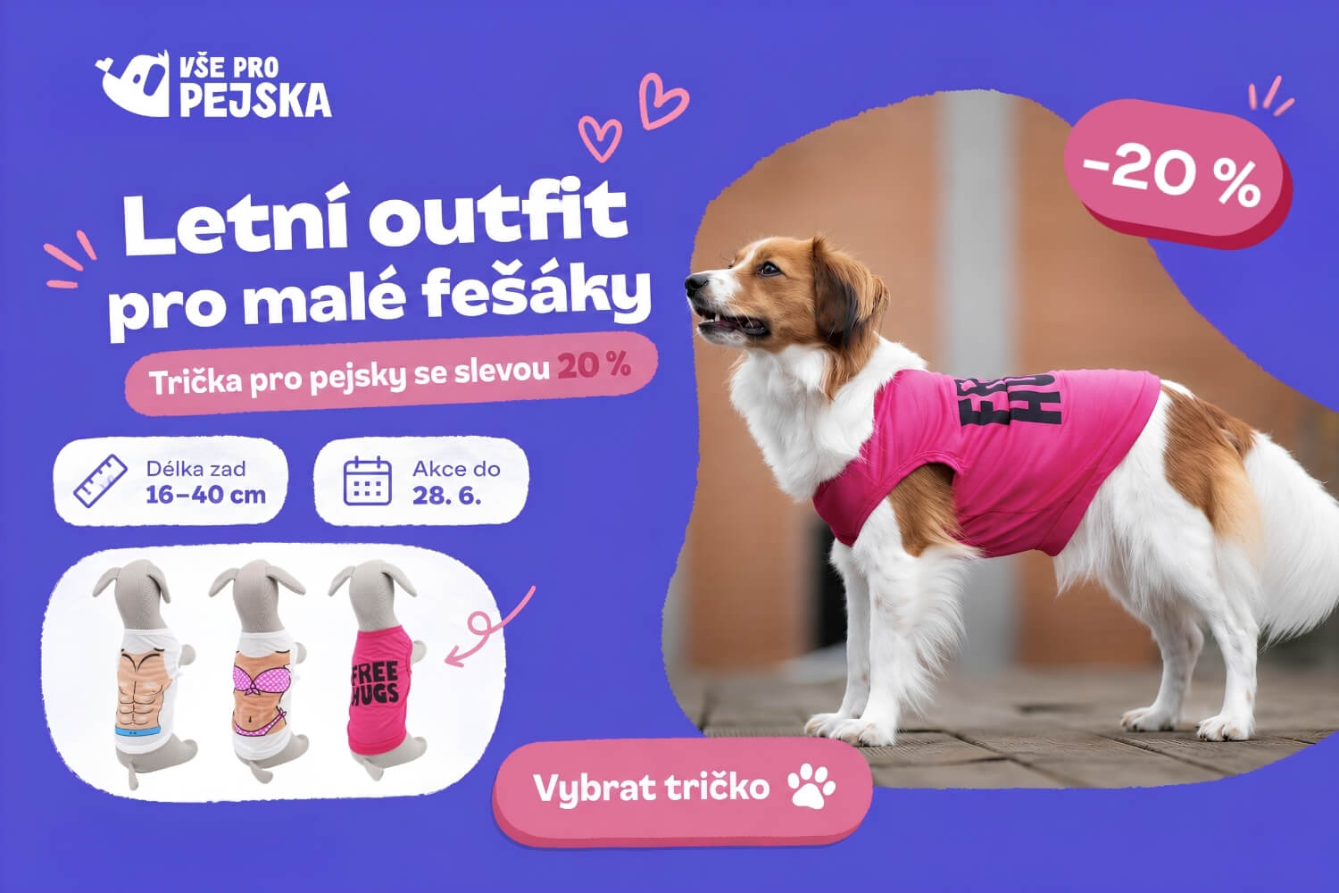 Trička pro psy - vsepropejska.cz