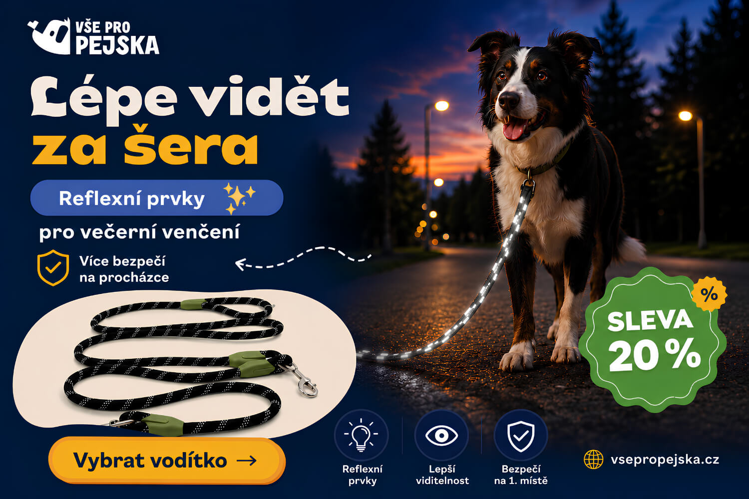 Vodítka pro psa - vsepropejska.cz