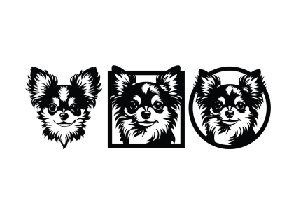 Čivava 16 dřevěná dekorace na zeď - vsepropejska.cz