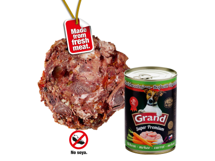 Grand superpremium hovězí-mrkev konzerva pro psa | 380g - vsepropejska.cz