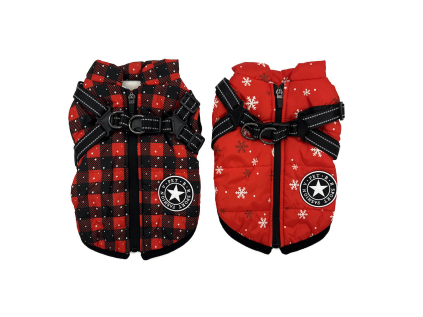 Achar zimní bunda pro psa s postrojem - vsepropejska.cz