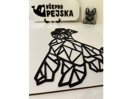 Knírač dřevěná dekorace na zeď - vsepropejska.cz