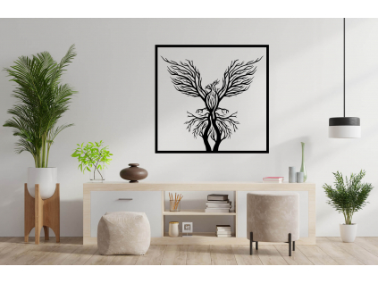 Strom života fénix dekorace na zeď - vsepropejska.cz