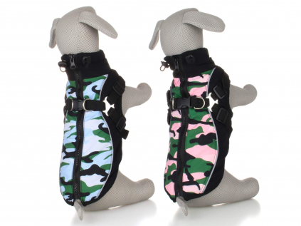 Pinta zimní bunda pro psa s postrojem - vsepropejska.cz