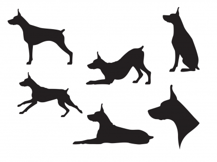 Dobrman 3 dřevěná dekorace na zeď - vsepropejska.cz