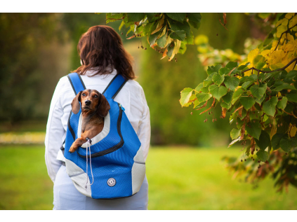 Trend modrý batoh pro psa | do 10 Kg - cestovní batoh pro psy - vsepropejska.cz