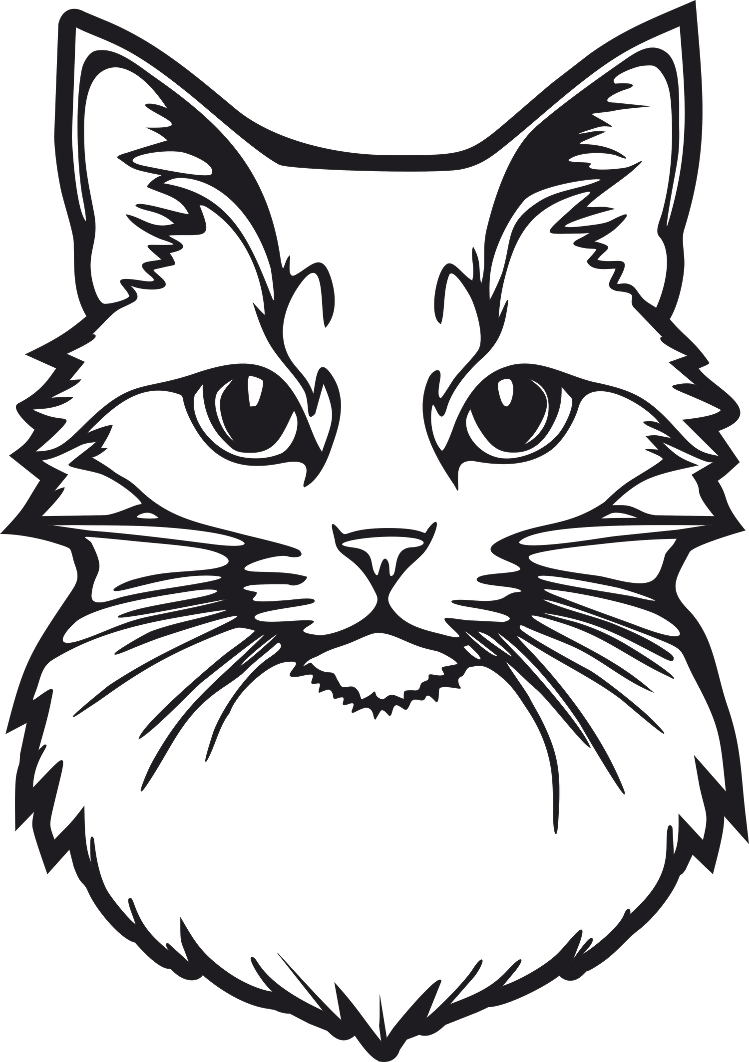Levně 3D samolepka na zeď ze dřeva kočka 3 Rozměr (cm): 38 x 27, Dekor: Černá