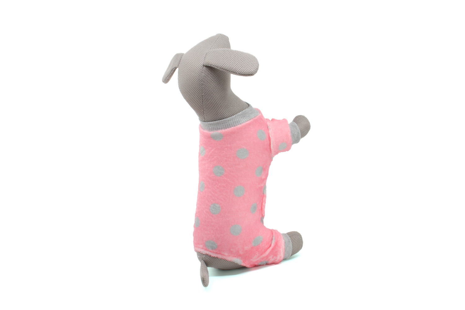 Levně Dolfi fleecová pyžamo pro psa Barva: Růžová, Délka zad (cm): 22, Obvod hrudníku: 34 - 38 cm
