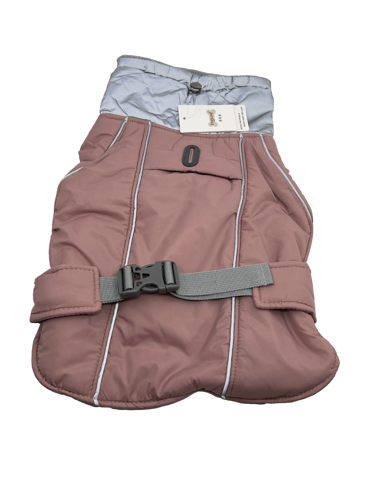 Rosa zimní bunda pro psa Barva: Růžová, Délka zad (cm): 60, Obvod hrudníku: 72 - 102 cm