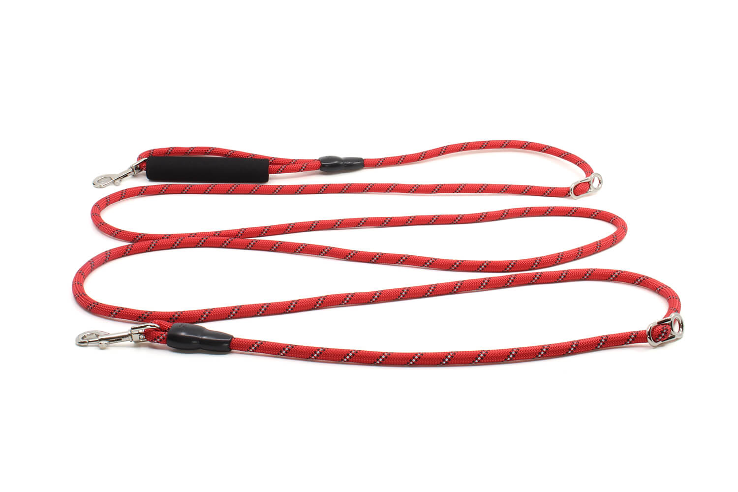 Přepínací vodítko Twist 3 m | lanové, reflexní Barva: Červená, Šířka vodítka: 0,8 cm