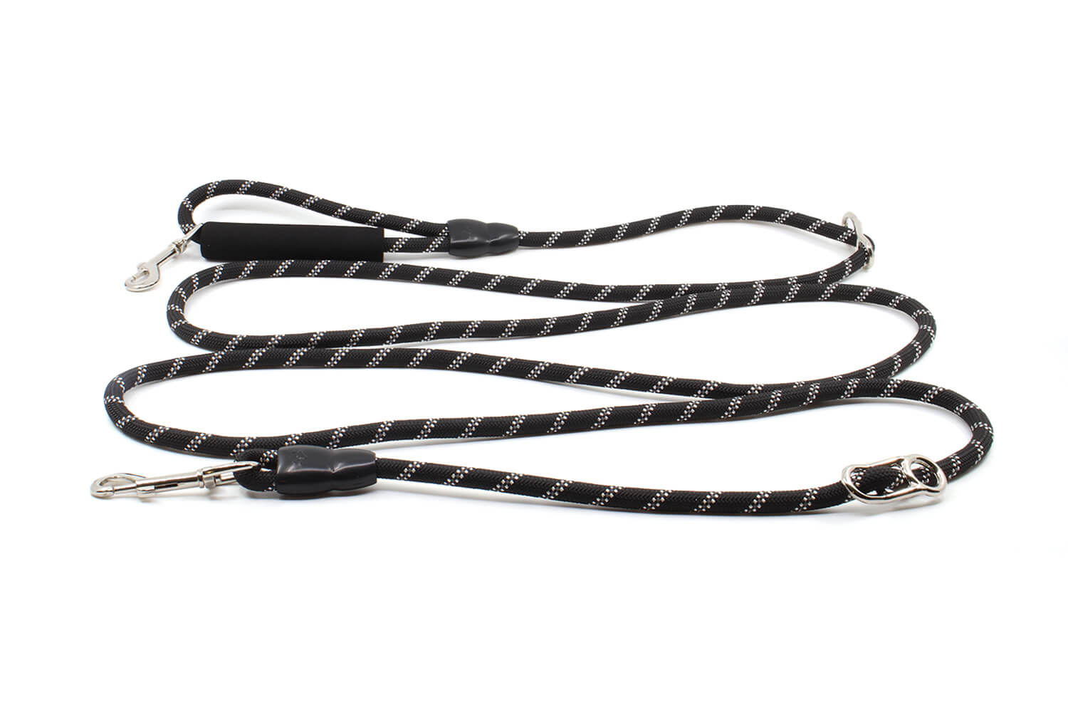 Přepínací vodítko Twist 3 m | lanové, reflexní Barva: Černá, Šířka vodítka: 1 cm