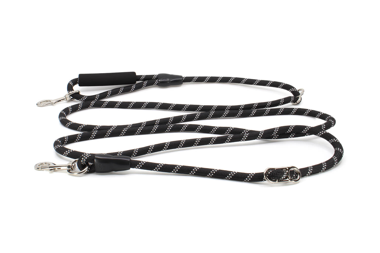 Přepínací vodítko Twist 3 m | lanové, reflexní Barva: Černá, Šířka vodítka: 1,2 cm