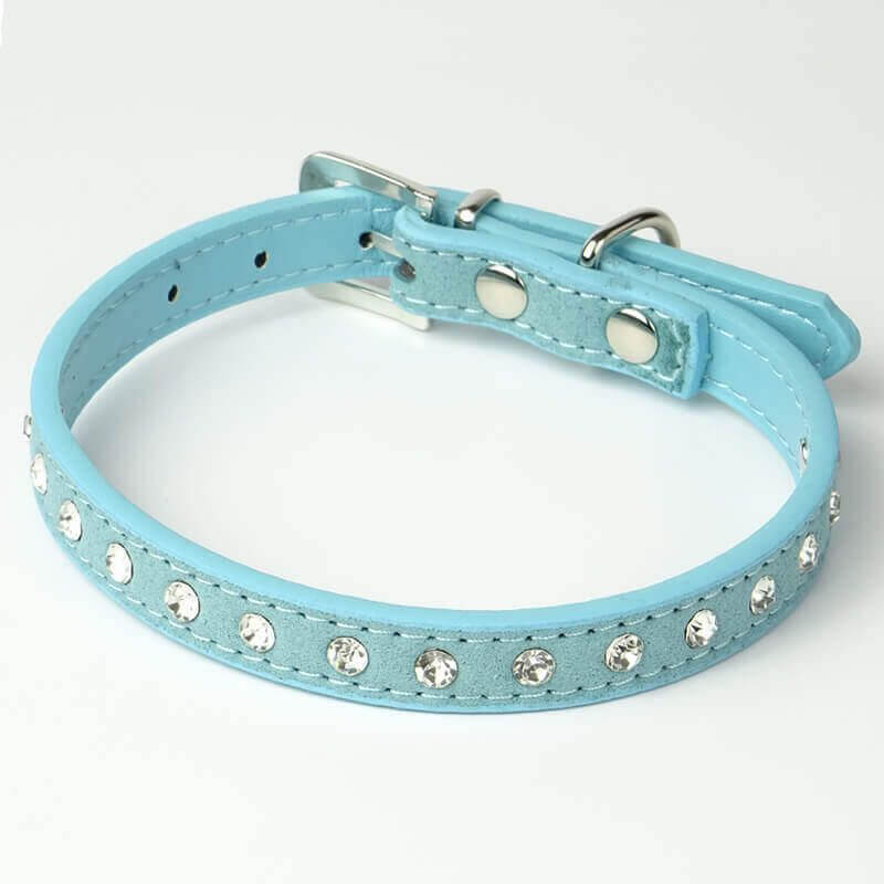 Vsepropejska Jewel obojek pro psa s kamínky | 18 - 40 cm Barva: Modrá, Obvod krku: 18 - 23 cm