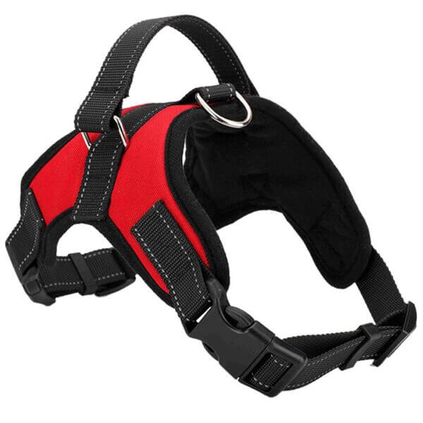 Vsepropejska Sporty červený postroj pro psa | 32 – 85 cm Barva: Červená, Obvod hrudníku: 32 - 40 cm