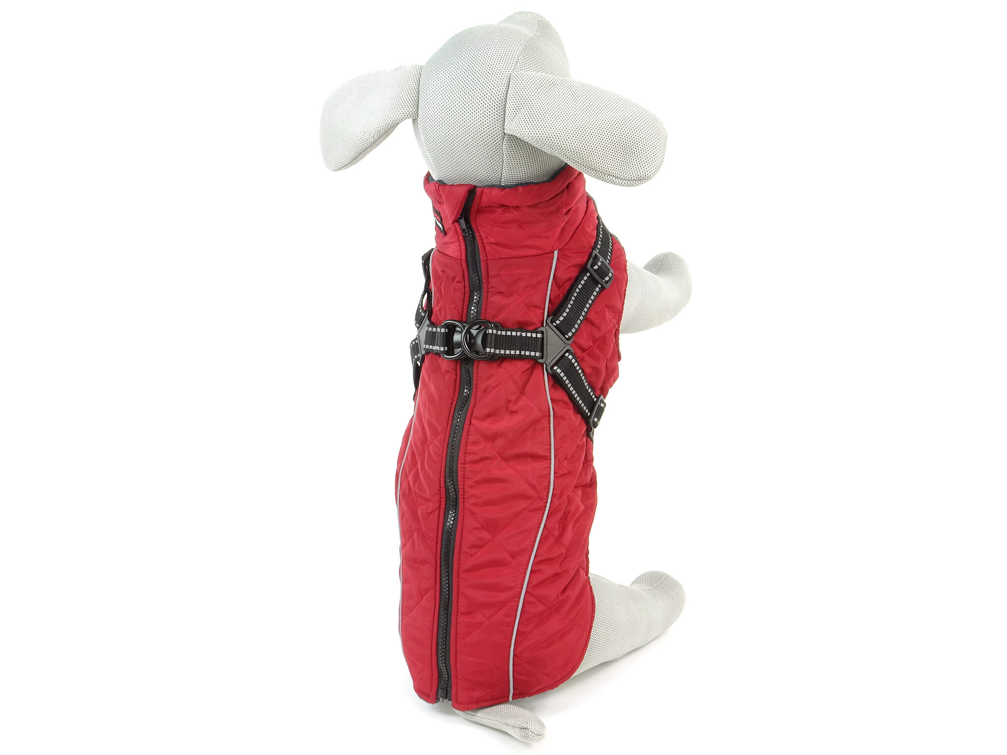 Vsepropejska Outdoorová zateplená bunda pro psa Barva: Červená, Délka zad (cm): 46, Obvod hrudníku: 56 - 62 cm