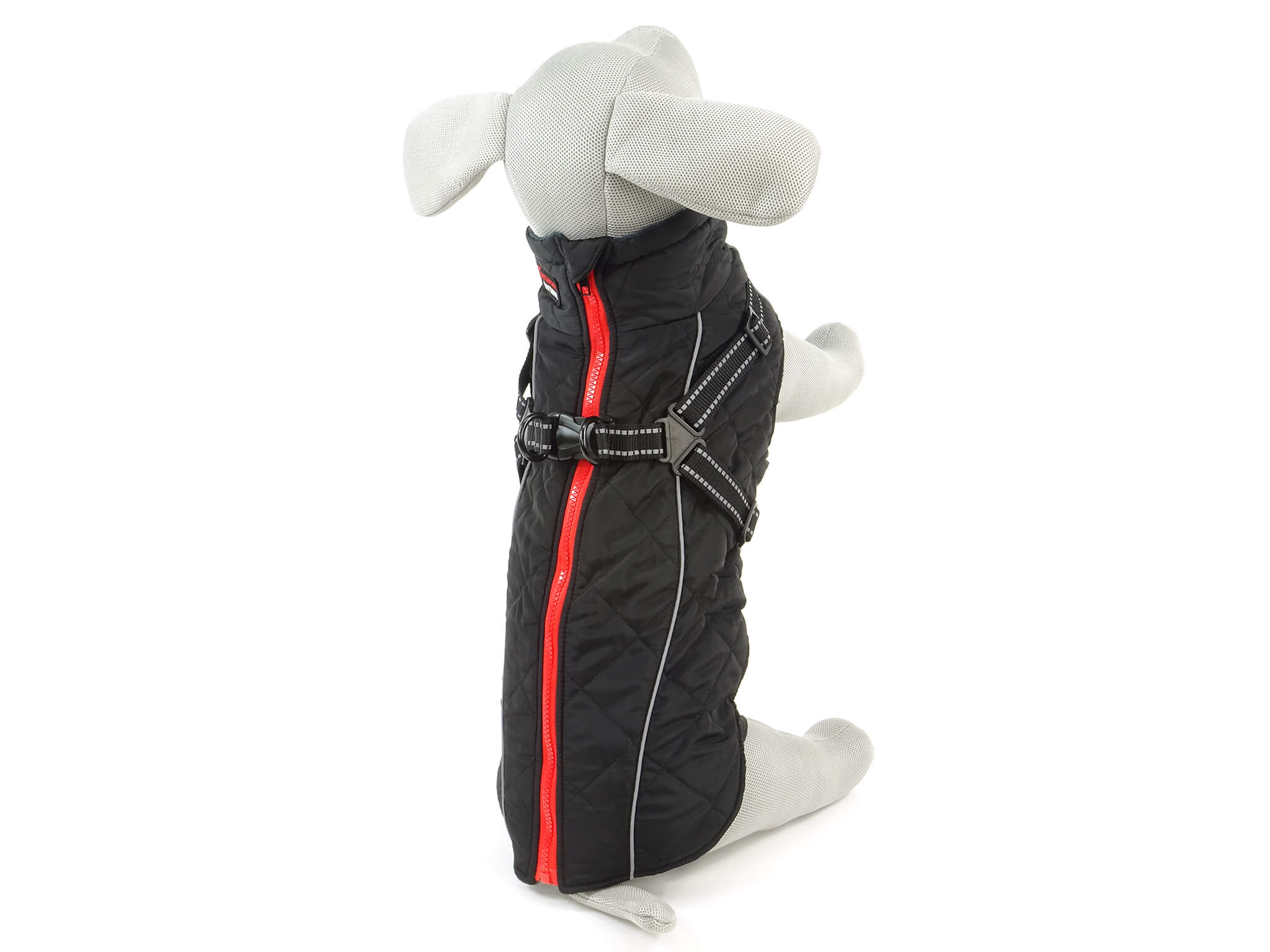 Levně Outdoorová zateplená bunda pro psa Barva: Černá, Délka zad (cm): 55, Obvod hrudníku: 66 - 71 cm
