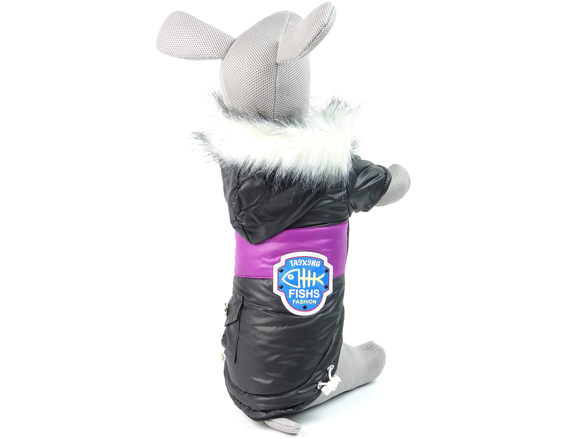 Vsepropejska Coat zimní bunda pro psa s kapsami Barva: Černá, Délka zad psa: 24 cm, Obvod hrudníku: 26 - 32 cm